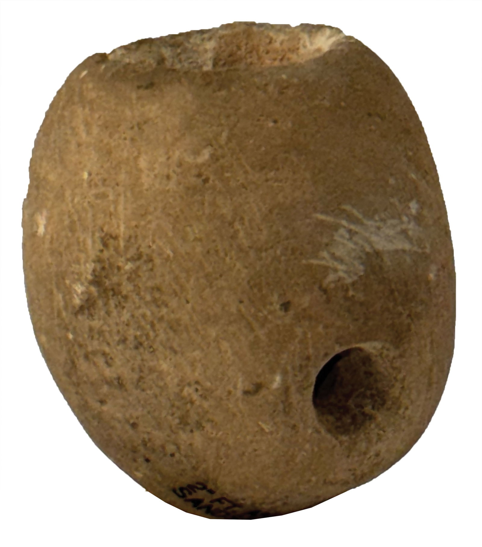 2" Fort Ancient Sandstone Pipe. Ross County, Ohio. Ex Robert Converse. (1 of 3)
