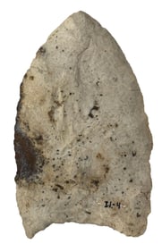 3 1/16" Scotts Bluff. Knife River Flint. Lincoln County, Nebraska. Ex Pat Gaines.