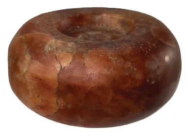 3 1/2" Quartz Double Cupped Discoidal. TN. Pictured in WW#11. Museum Quality.