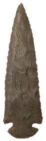 4 5/16" Dovetail. Gray Chert. Midwest. Ex Paul Richter and Terry Allen. Rogers COA.