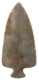 4 1/8" Tablerock. Gray colored chert. Madina County, OH. Ex Max Shipley. Rogers COA.