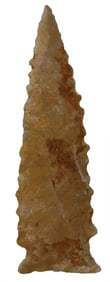 3 7/16" Meadowood. Tan colored chert. TN. Ex William Allen. Rogers COA.