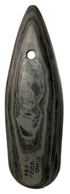 5" Teadrop Pendant. Banded Slate. Preble County, OH. Ex Wehrle and Pat Gaines.