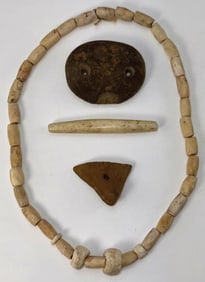 Frame of 4 Indiana Artifacts. Ex Ronald Max Hinshaw Collections.