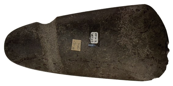 7 7/8" 3/4 Grooved Axe. Hardstone. Ex B. Huff, Floyd Ritter and Kevin Pipes.