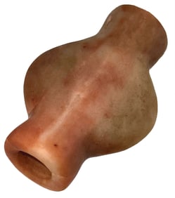 2 7/8" Bottle Bannerstone. Pink and Cream Quartzite. Union County, IL. G10 COA.