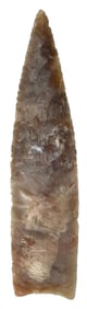 4 3/4" Agate Basin Lance. Multi-Color Alibates. Western US. Ex Doug Watkins.