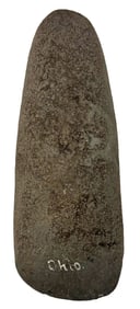 7 11/16" Celt. Greenstone. Ohio. Ex Parker Melvin and Kevin Pipes.