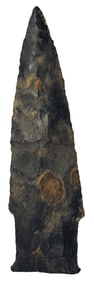 3 13/16" Stringtown. Upper Mercer Chert. Ohio. Ex Pat Gaines. Partain COA.