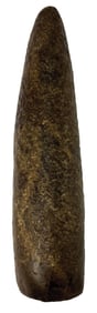 5 7/8" Stone Gouge. Nice but rough. Ex Ronald Max Hinshaw Collection.