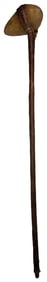 31 1/4" Hixton War Club w/ Leather Wrapped Hickory Stem. Ex Doug Watkins.