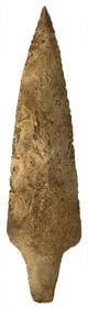 8 1/2” Adena Spear. Tan Chert with stains. Green County, IL. Ex Doug Watkins.