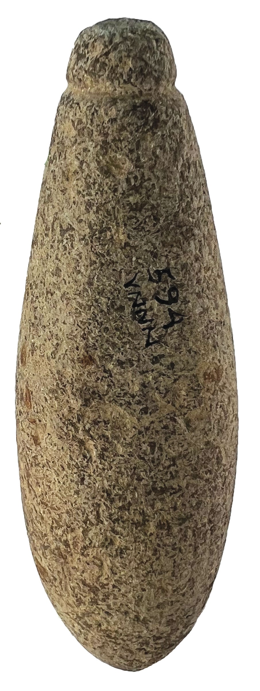 3 3/8" Plummet. Hardstone. Illinois. Ex Bill Mangold. (1 of 2)