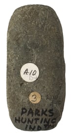 3 1/4” Axe Effigy. Hardstone. Huntington, Indiana. Ex Cameron Parks and Doug Watkins. 