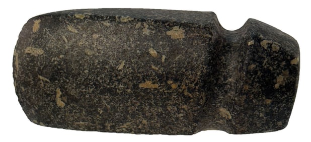 6 3/4" Iowa Slant Groove Axe. Porphyry. Van Buren County, Iowa. Ex Nick Gray. 