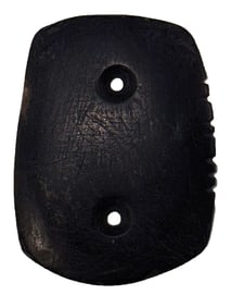 2 3/16" Tallied Gorget. Slate. Posey County, Indiana. Ex Nick Gray. 