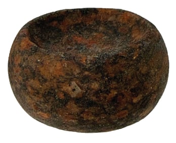 1 15/16" Miniature Discoidal. Arkansas. Colorful Example. Cupped. Ex Brandon Vanderver.