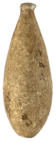 3" Plummet. Tan Hardstone. C144. Illinois. Ex King Ross.