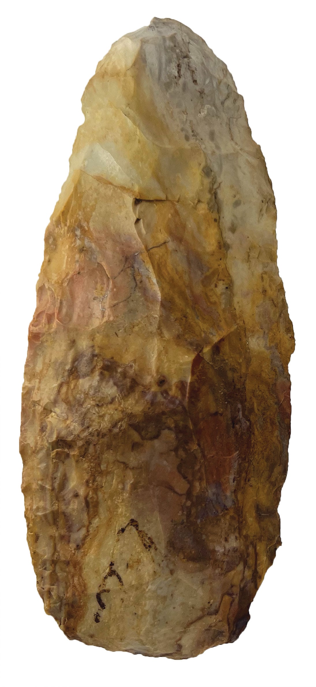 6" Multi-colored Flint Celt. St Louis County, Missouri. Ex Bill Mangold.  (1 of 1)