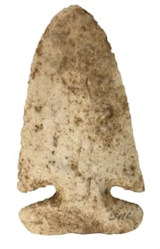 3 1/2" Thebes. Crescent Quarry. Very Well Made. Illinois. Ex Tommy Bryden, Carl Becker. 