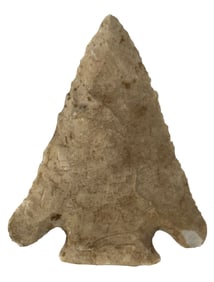 2 3/16" Archaic Point. Burlington. Washington Co, IL. Ex Floyd Ritter and Nick Gray.