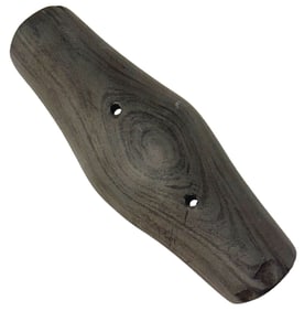 3 3/4" Expanded Center Gorget. Banded Slate. Ohio. Ex Schleister and Pat Gaines.