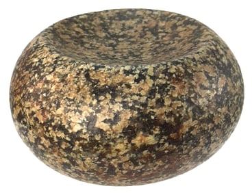 4 1/2" Discoidal. Speckled Granite. Cass County, Illinois. Ex Brandon Vanderver.