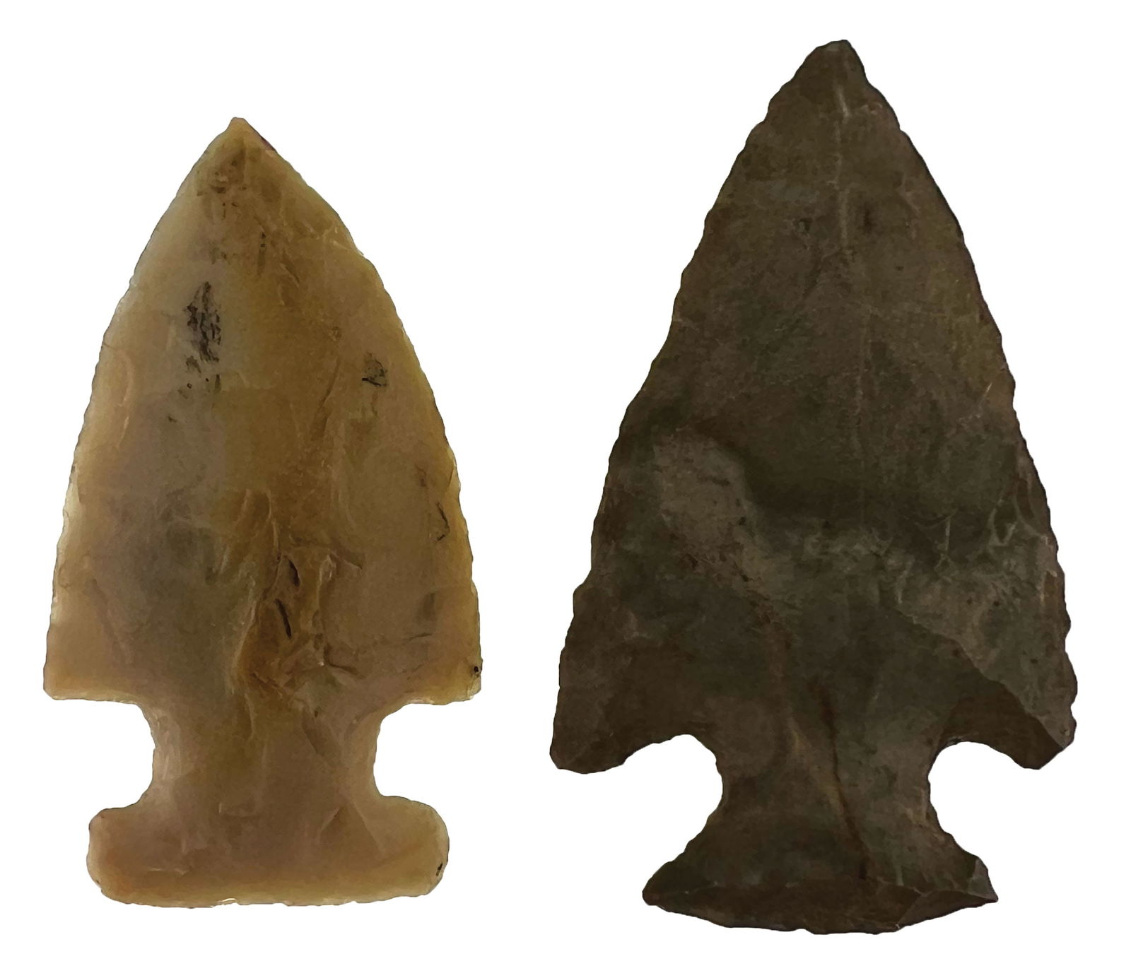 1 1/2" & 1 3/4" Points. Material Unknown. Pennsylvania. Ex Bill Mangold.  (1 of 2)