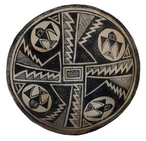 6" Mimbres Pottery Bowl. New Mexico. Ex Daniel Wolf