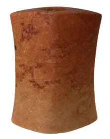 2 11/16" Hourglass Bannerstone. Quartz. Adams County, Illinois. Ex Nick Gray.