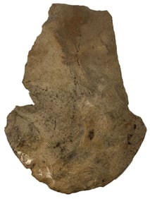 8 1/4" Spade. Missouri. Nice polish on bit. Mill Creek Chert. Ex Kevin Pipes. 