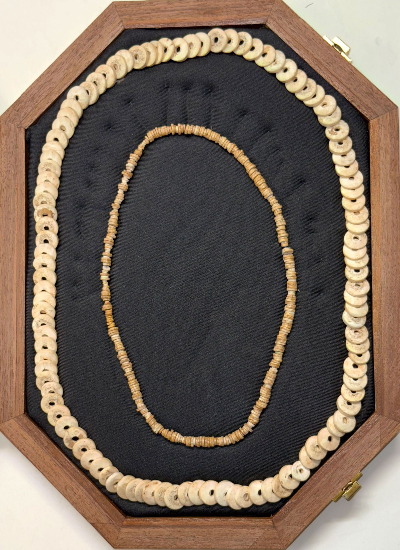 Large Frame of shell beads from Bradenton, Florida. Ex Monty Tallout and King Ross. (1 of 4)