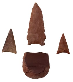 Group of 4 Artifacts. 1 1/8" to2 3/16". Ex Doug Watkins.