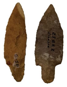 Stemmed Adena Points. Bracken County, Kentucky. Pictured in Who's Who 11. Ex King Ross.