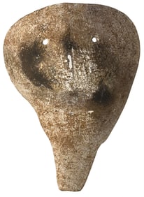 6 5/8" Fine Weeping Eye Death Mask. Tennessee. Ex King Ross Collection. 