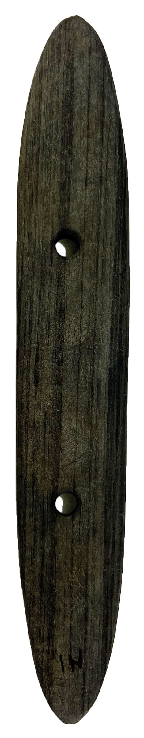 6 1/2" Pick style Gorget. Very nice banded slate. Indiana. Ex Jerry Hodson.  (1 of 3)