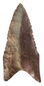 2 1/2" Meserve. Red/Pink and Tan Material. Pike County, Missouri. Ex Bill Mangold. 