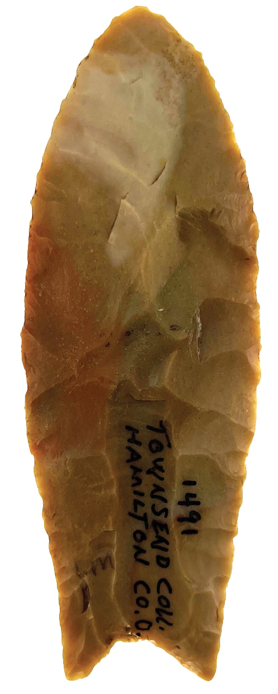 4 1/16" Clovis. Carter Cave Flint. Ohio. Ex Earl Townsend. Putty COA. (1 of 3)