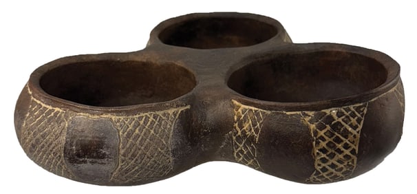 7 1/4" Caddo Tri-Bowl. Hot Springs County, Arkansas. Ex Ken Partain and Kevin Pipes. 