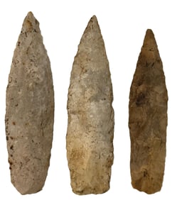 3 Sedalia's. 4" to 4 1/2". Illinois. Pictured in Who's Who 11. Ex King Ross Collection. 