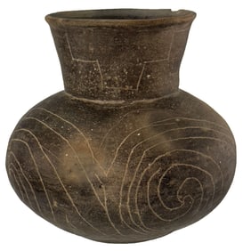 5 3/4” T. Engraved Jar. Pemiscot County, Missouri. Recovered September, 1968. Ex Kevin Pi