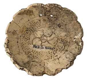 3 1/4” Shell Gorget. Polk County, Tennessee. Ex Tom Erdmann.