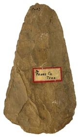 7" Spade/Hoe. Recovered in 1909 in Perry County, Tennessee. Ex Bill Mangold. 