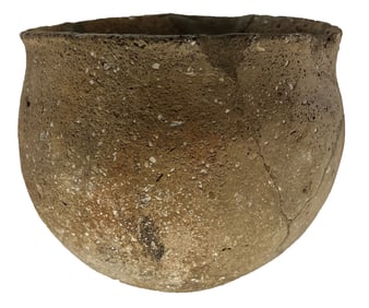 4" T. Shell Tempered Pottery Bowl. Kentucky. Repaired. Ex Bill Mangold. 