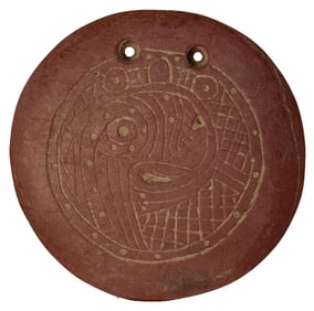 4 7/8 Engraved Gorget (Spiro). Catlinite. LeFlore Co., OK. Ex Jack Roberts.