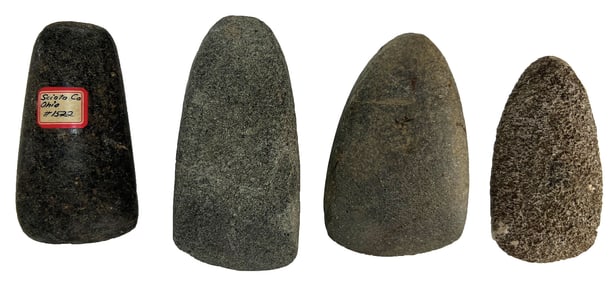 4 Celts. 3” to 4” Variety of Materials. Unknown Provenance. Ex Bill Mangold.