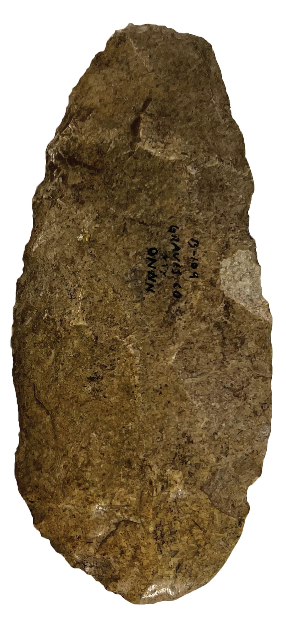 6” Hoe. Brown to Tan Material. Graves County, Kentucky. Ex Bill Mangold.  (1 of 1)