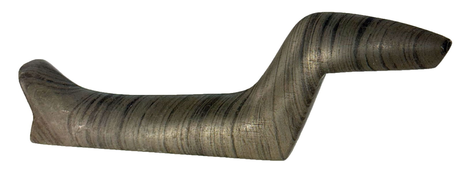 5 1/2” Birdstone. Nice Banded Slate. New York. Ex Quinn Fickey. Putty COA.  (1 of 3)