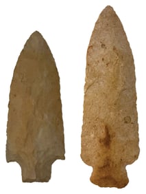 2 Illinois Etleys. 3 7/8" to 4 1/2". Pictured in  Who’s Who 11. Ex King Ross.