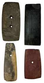 Four Artifacts. Gorgets and pendants. Variety of Materials. Ex Bill Mangold.